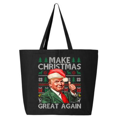 Make Christmas Great Again Funny Trump Xmas Snow Pajama Ugly 25L Jumbo Tote