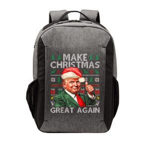 Make Christmas Great Again Funny Trump Xmas Snow Pajama Ugly Vector Backpack