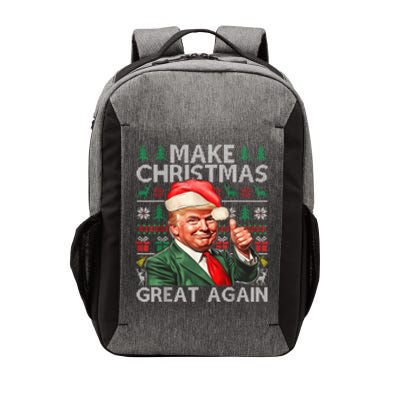 Make Christmas Great Again Funny Trump Xmas Snow Pajama Ugly Vector Backpack