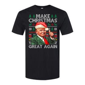 Make Christmas Great Again Funny Trump Xmas Snow Pajama Ugly Softstyle CVC T-Shirt