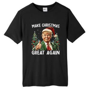 Make Christmas Great Again Funny Santa Trump 2024 Xmas Tall Fusion ChromaSoft Performance T-Shirt