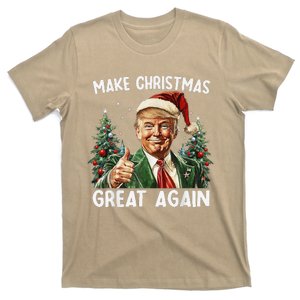 Make Christmas Great Again Funny Santa Trump 2024 Xmas T-Shirt