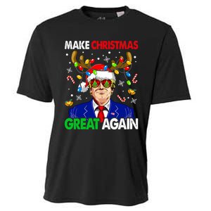 Make Christmas Great Again Funny Trump Ugly Christmas Cooling Performance Crew T-Shirt