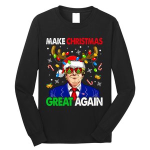 Make Christmas Great Again Funny Trump Ugly Christmas Long Sleeve Shirt