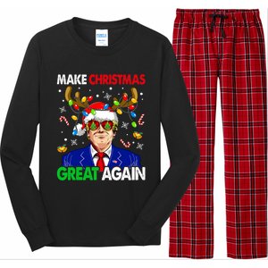 Make Christmas Great Again Funny Trump Ugly Christmas Long Sleeve Pajama Set