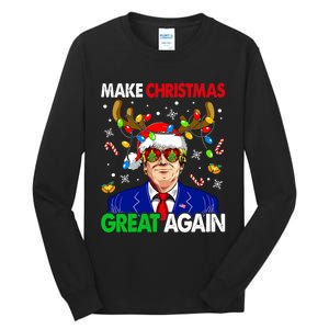 Make Christmas Great Again Funny Trump Ugly Christmas Tall Long Sleeve T-Shirt