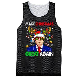 Make Christmas Great Again Funny Trump Ugly Christmas Mesh Reversible Basketball Jersey Tank