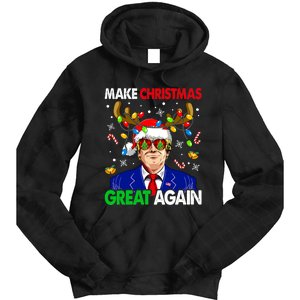 Make Christmas Great Again Funny Trump Ugly Christmas Tie Dye Hoodie