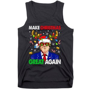 Make Christmas Great Again Funny Trump Ugly Christmas Tank Top