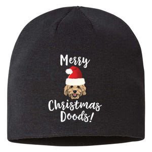 Merry Christmas Goldendoodle Funny Dog Sustainable Beanie