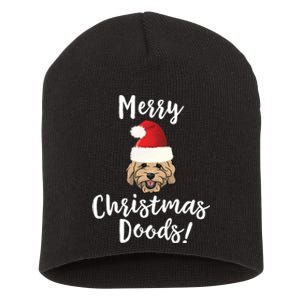 Merry Christmas Goldendoodle Funny Dog Short Acrylic Beanie