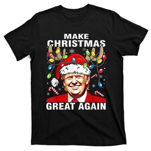 Make Christmas Great Again Funny Santa Trump 2024 Xmas T-Shirt