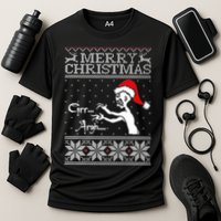 Merry Christmas Grr Argh Ugly Zombie Santa Cooling Performance Crew T-Shirt