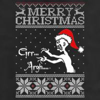 Merry Christmas Grr Argh Ugly Zombie Santa Adult Drive Performance Visor