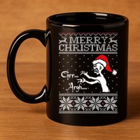 Merry Christmas Grr Argh Ugly Zombie Santa 11oz C Handle Ceramic Mug