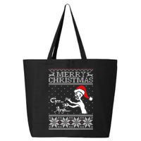 Merry Christmas Grr Argh Ugly Zombie Santa 25L Jumbo Tote