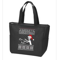 Merry Christmas Grr Argh Ugly Zombie Santa Zip Tote Bag