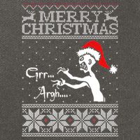 Merry Christmas Grr Argh Ugly Zombie Santa Cotton Canvas Backpack