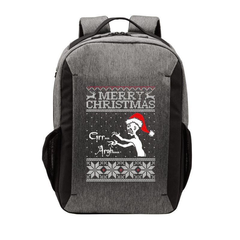 Merry Christmas Grr Argh Ugly Zombie Santa Vector Backpack
