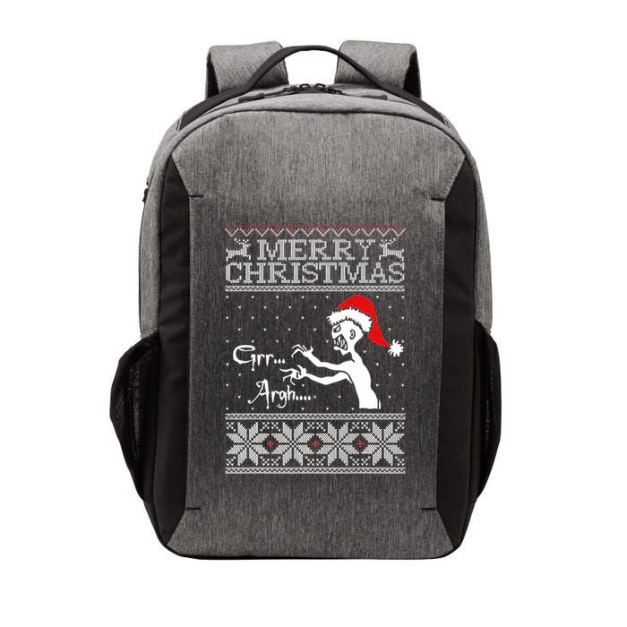 Merry Christmas Grr Argh Ugly Zombie Santa Vector Backpack