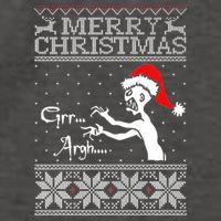 Merry Christmas Grr Argh Ugly Zombie Santa Vector Backpack