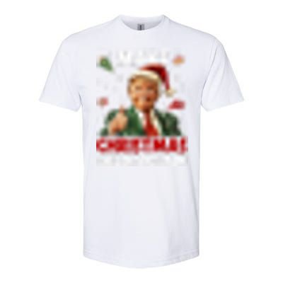 Make Christmas Great Again Santa Funny Trump Xmas Pajamas Softstyle CVC T-Shirt