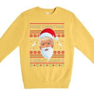 Make Christmas Great Again Funny Trump Premium Crewneck Sweatshirt