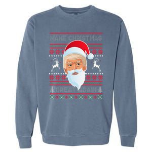 Make Christmas Great Again Funny Trump Garment-Dyed Sweatshirt