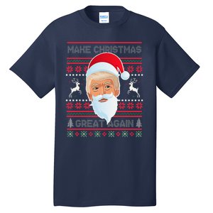 Make Christmas Great Again Funny Trump Tall T-Shirt