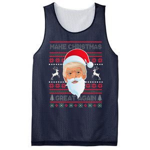 Make Christmas Great Again Funny Trump Mesh Reversible Basketball Jersey Tank