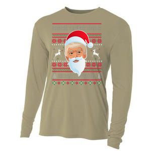 Make Christmas Great Again Funny Trump Cooling Performance Long Sleeve Crew