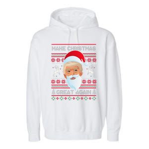 Make Christmas Great Again Funny Trump Garment-Dyed Fleece Hoodie