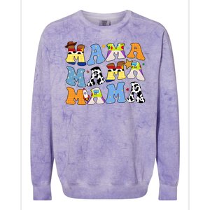 Mama Cow Girl Print Cute Colorblast Crewneck Sweatshirt