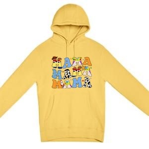 Mama Cow Girl Print Cute Premium Pullover Hoodie