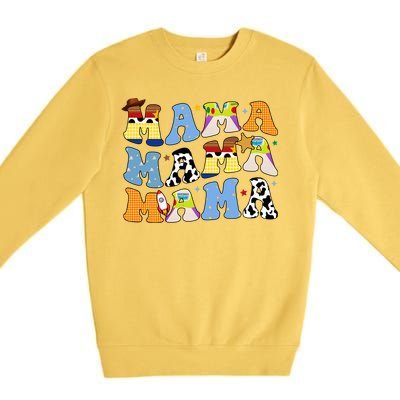 Mama Cow Girl Print Cute Premium Crewneck Sweatshirt