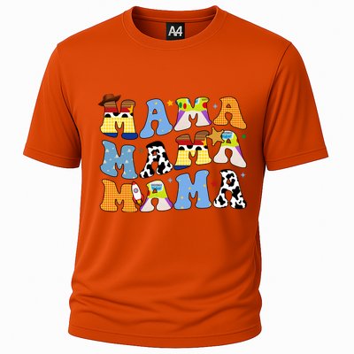 Mama Cow Girl Print Cute Cooling Performance Crew T-Shirt