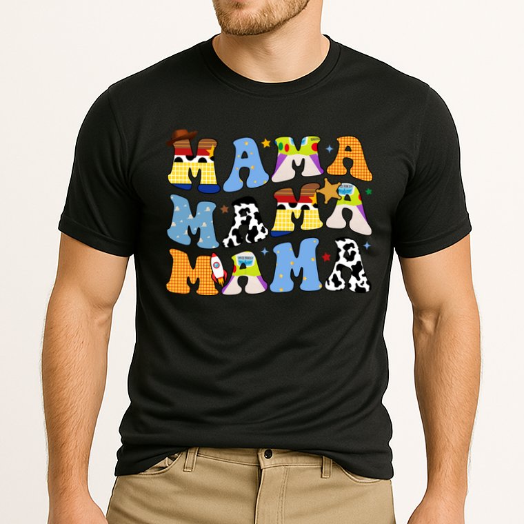 Mama Cow Girl Print Cute Cooling Performance Crew T-Shirt