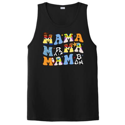 Mama Cow Girl Print Cute PosiCharge Competitor Tank