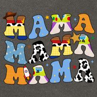 Mama Cow Girl Print Cute Cotton Canvas Backpack