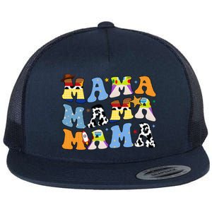 Mama Cow Girl Print Cute Flat Bill Trucker Hat