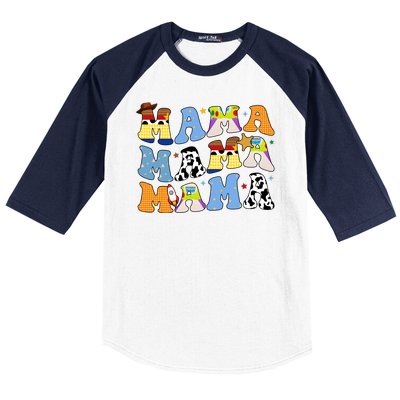 Mama Cow Girl Print Cute Baseball Sleeve Shirt