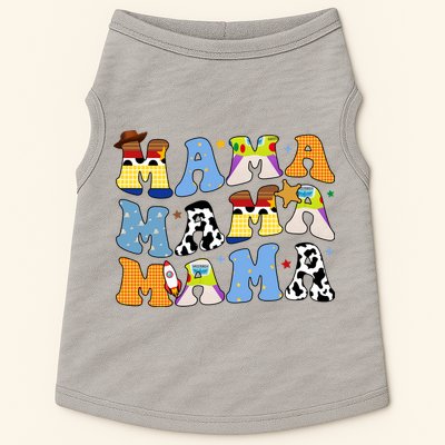 Mama Cow Girl Print Cute Doggie Tank