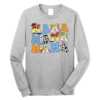 Mama Cow Girl Print Cute Long Sleeve Shirt