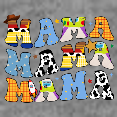 Mama Cow Girl Print Cute T-Shirt
