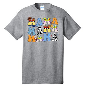 Mama Cow Girl Print Cute Tall T-Shirt