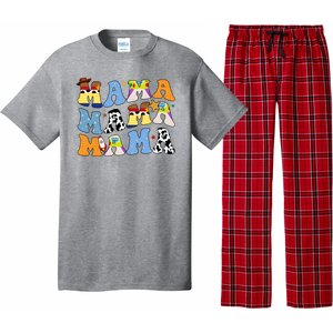 Mama Cow Girl Print Cute Pajama Set