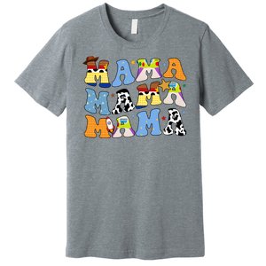 Mama Cow Girl Print Cute Premium T-Shirt