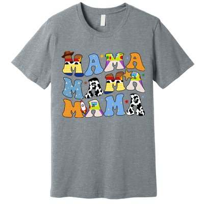 Mama Cow Girl Print Cute Premium T-Shirt