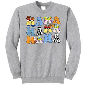 Mama Cow Girl Print Cute Tall Sweatshirt