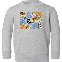 Mama Cow Girl Print Cute Toddler Sweatshirt